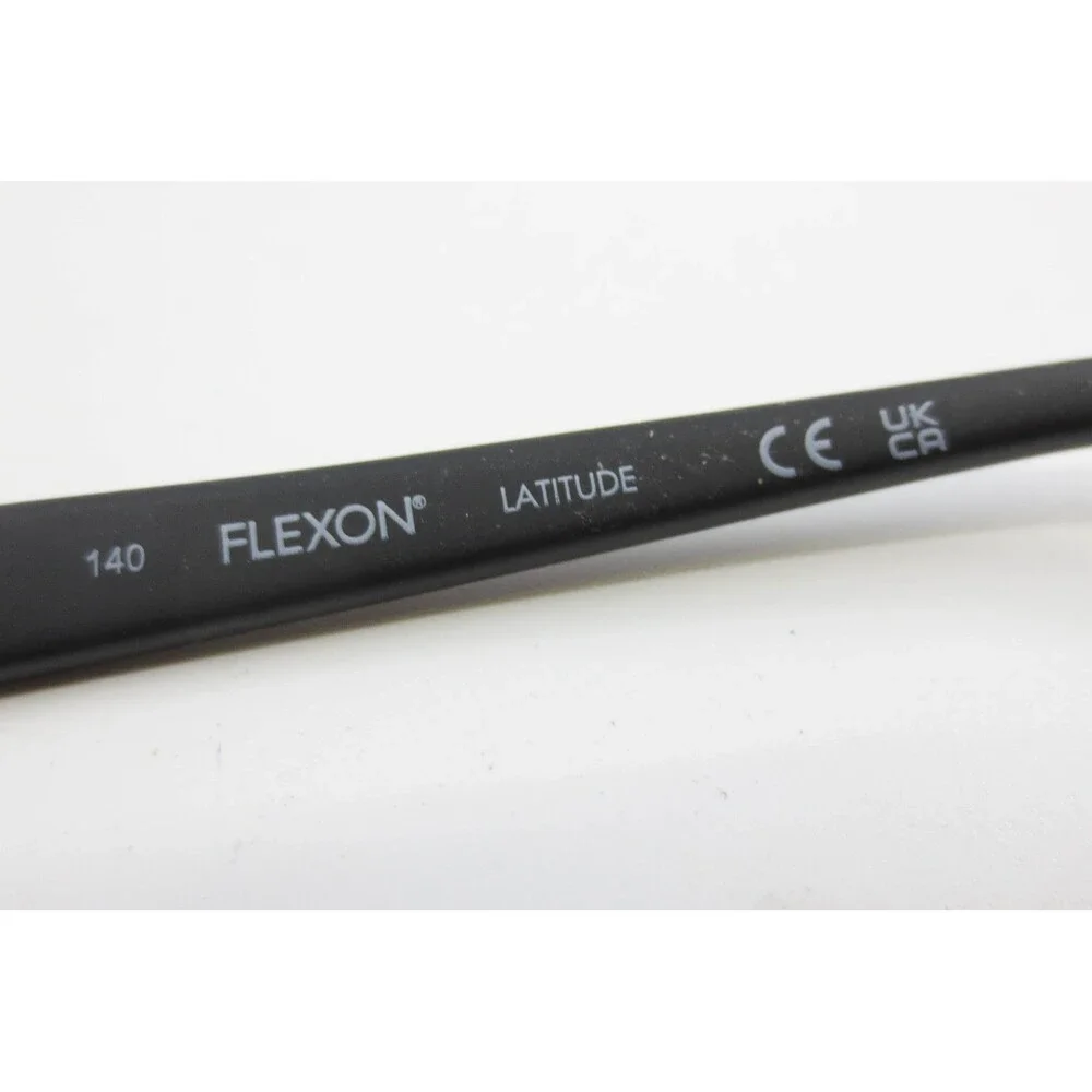 Flexon E1111 033 Latitude Eyeglasses Matte Gunmetal Black Rectangle Frame